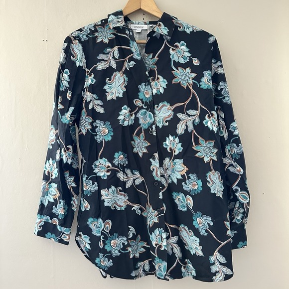 Chico's Tops - Chicos Womens Paisley Floral Button Up Size 1.5 / 10 Office Boho Feminine Career